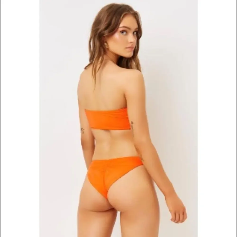 Frankies Bikinis Haven High Cut Cheeky Bikini Bottom - Marmalade - M